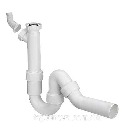 Сифон для раковины VIEGA 1 1/2″х40 с отводом,  45° пластик белый трубный б/г 101800 Черновцы