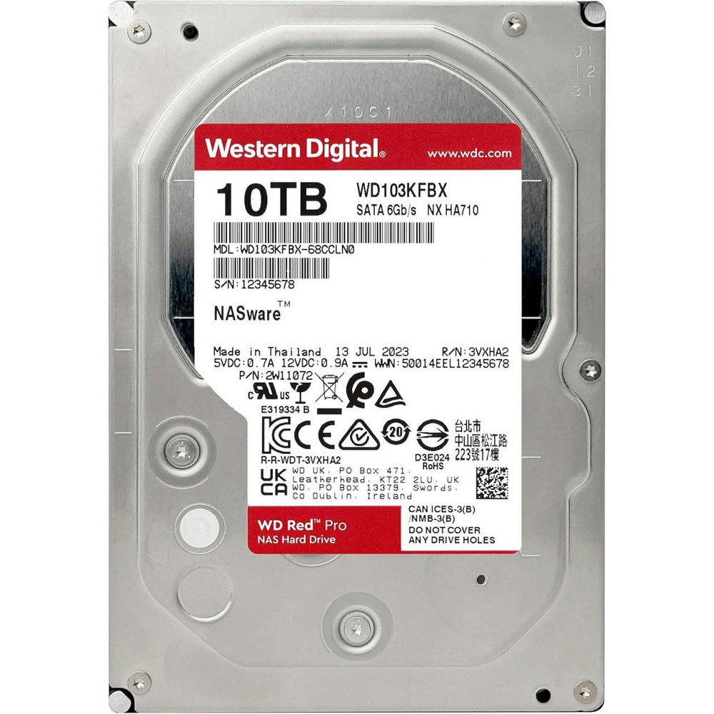 Накопичувач HDD SATA 10.0TB WD Red Pro NAS 7200 rpm 512 MB (WD103KFBX) ( 3.5