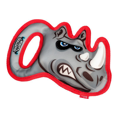 Игрушка для собак GiGwi Mighty Challenge Носорог с пищалкой 25 см (2236) Винница - изображение 1