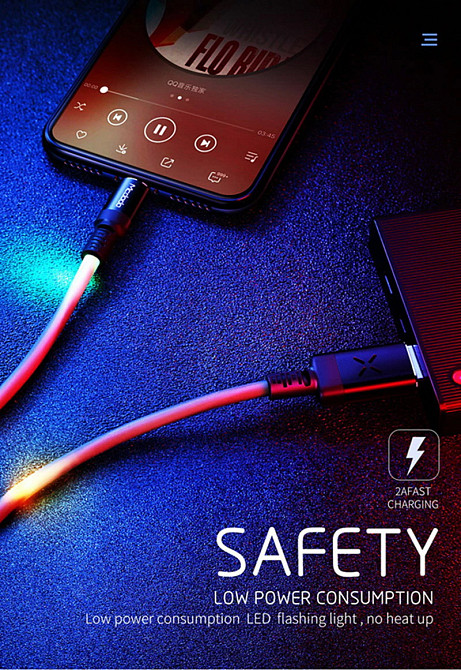 Кабель Lightning McDodo X Series Voice Control з аудіосинхронізацією CA584 (Чорний, 1м) Николаев - изображение 6