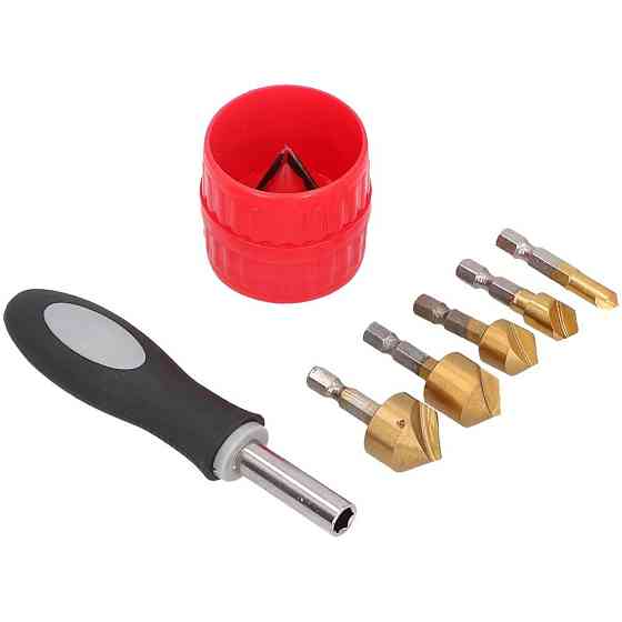 Набір зенкерів з тримачем, 7пр. (6,10,13,16,19мм) Forsage F-44729A Одеса