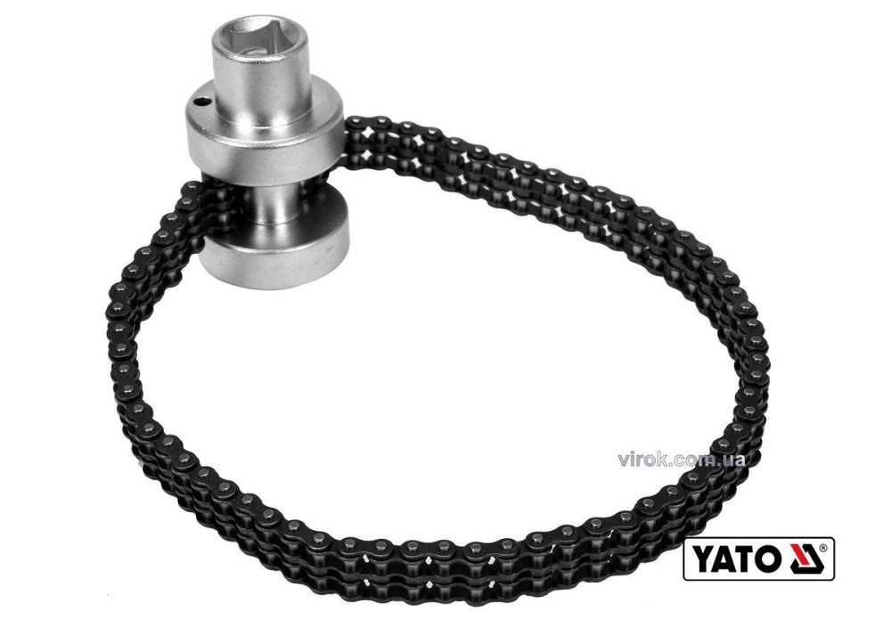 Ключ до оливного фільтру ланцюговий YATO : квадрат- 1/2", Ø=60-115 мм, Cr-V [5/30] Одеса - фото 1