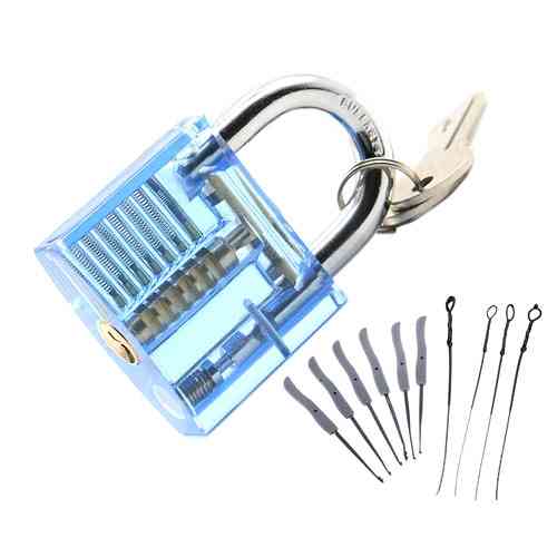 Прозрачный замок для практики, тренировочный набор слесаря Винница