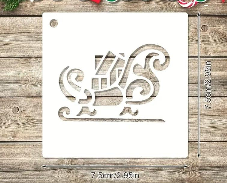 Набір багаторазових трафаретів для малювання з різдвяними мотивами, 24 шт, 7,5 см Київ - фото 4