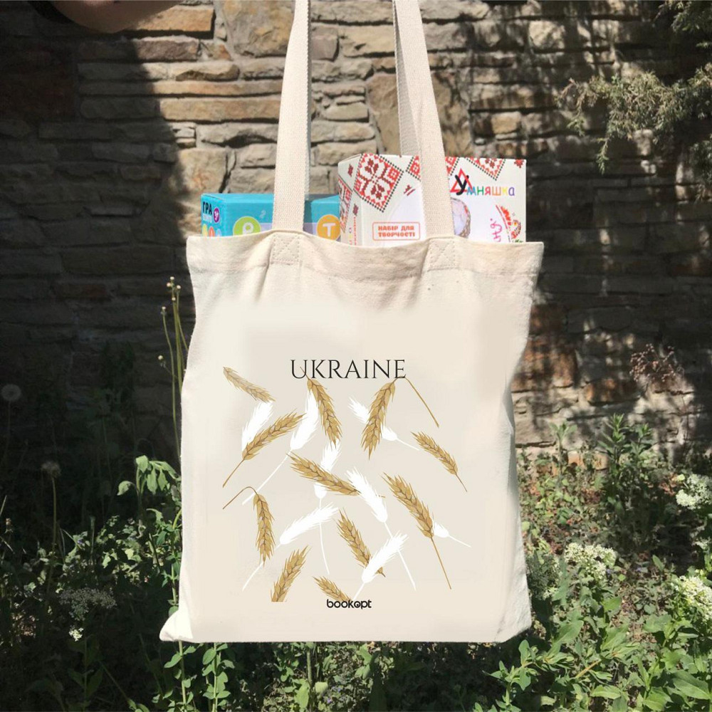 Екошопер BookOpt BK4007 Ukraine (Колоски) бежевий Луцк - изображение 10