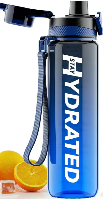 Гидратор Brave U Hydrated Water Bottle 1000ml сине-серый Киев - изображение 1