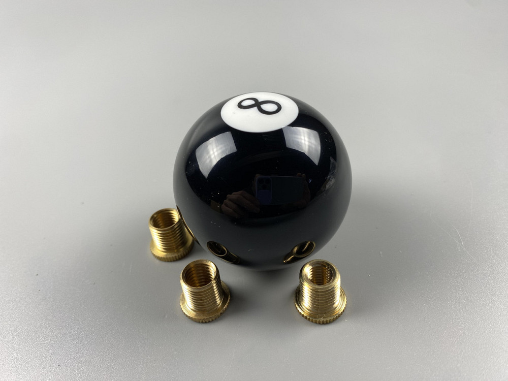 Наконечник на ручку кп набалдашник, насадка на важіль перемикання передач кп 52 мм зі штуцерами чорний Мукачево - фото 9