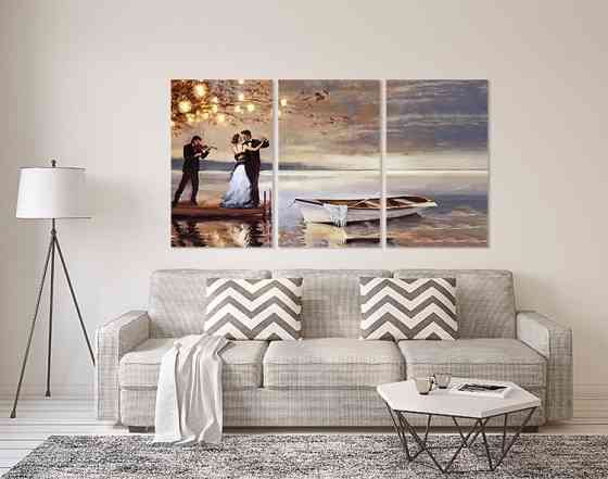 Модульная картина в гостиную / спальню   Закохані    ART-314_3A Киев