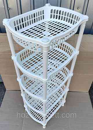 Пластиковая полочка на 5 ярусов белая Харьков