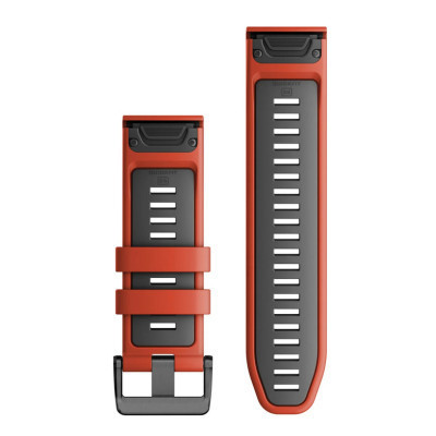 Ремешок для смарт-часов Garmin epixPRO (g2), 26mm QuickFit FlameRed/Grpt Silicone (010-13281-04) Винница - изображение 2