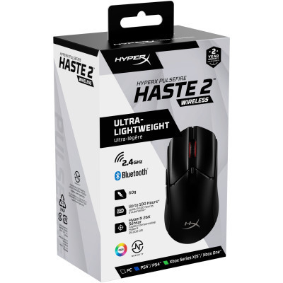 Мышка HyperX Pulsefire Haste 2 Wireless Black (6N0B0AA) Винница - изображение 5