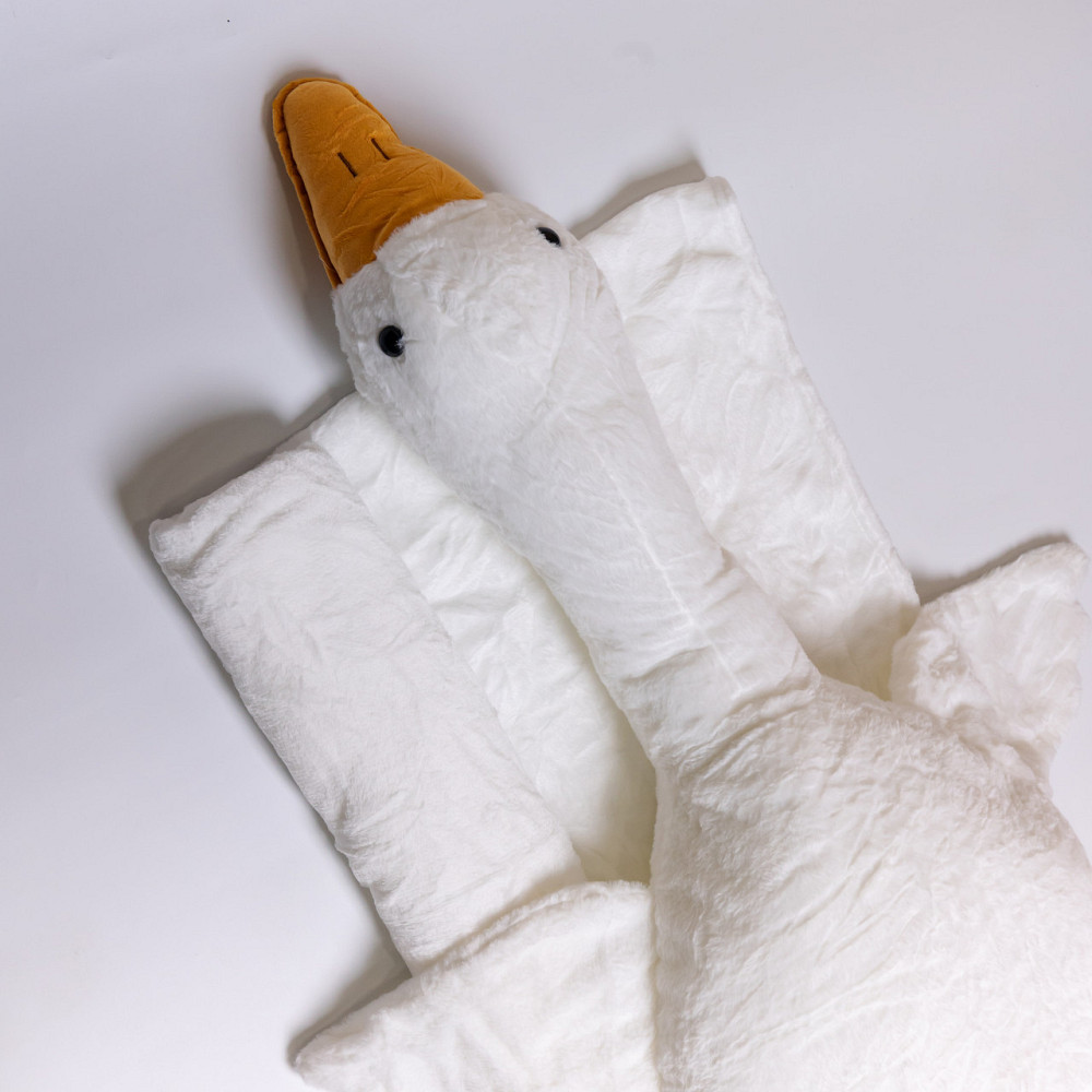 М'яка іграшка-подушка з пледом усередині Гусак-обіймусь 135 (см) іграшка плед 3 в 1 дитячий плюшевий плед Білий 520-6W Коломыя - изображение 3