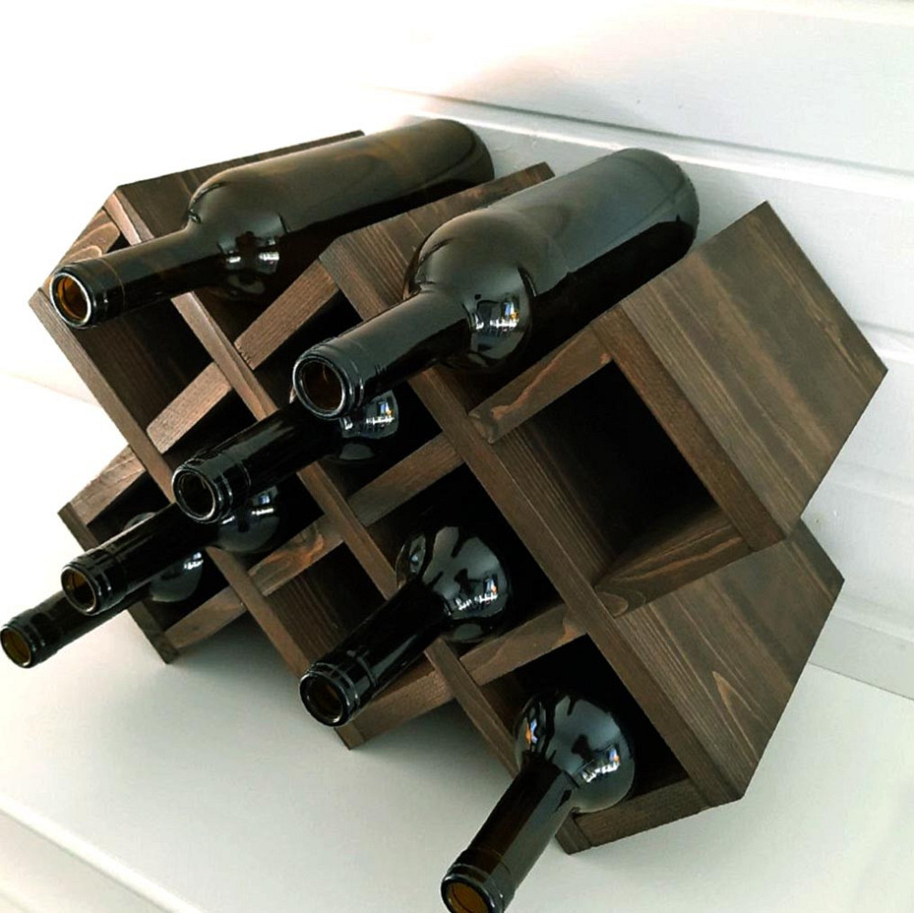 Настільна винна полиця "Оріндж" капучино Миколаїв - фото 1