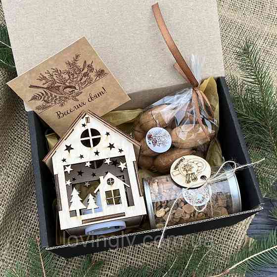 Символичный подарок на Новый год и Рождество для мужчины: домик с подсветкой и глинтвейн Ирпень