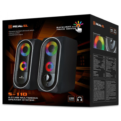 Акустична система REAL-EL S-110 USB Black Вінниця - фото 8