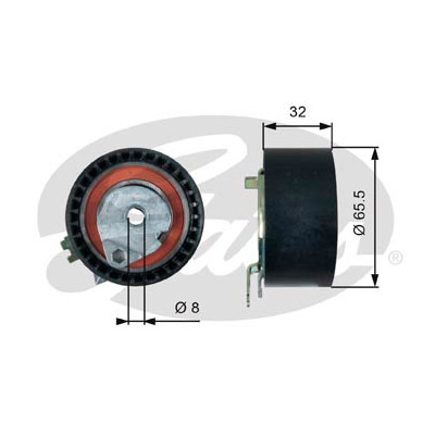 Ролик натягувача ременя Gates T43236 Вінниця - фото 1