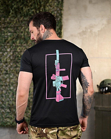 Тактична потовідвідна футболка gun black ПП4646 Київ - фото 1