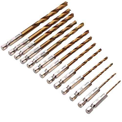 Набор сверл 13шт 1.5-6.5мм, 6-гранные, для шуруповерта, HSS сталь Винница