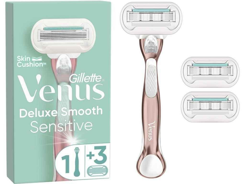 Станок для бритья 1шт Extra Smooth Sensitive RoseGold с 3 сменными картриджами ТМ VENUS Solmir Solmir Solmir Київ - фото 1