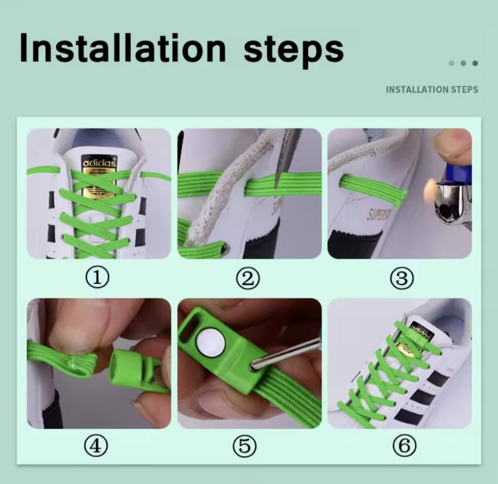 Застібка для шнурків магнітна  металева  Синій Смела - изображение 2