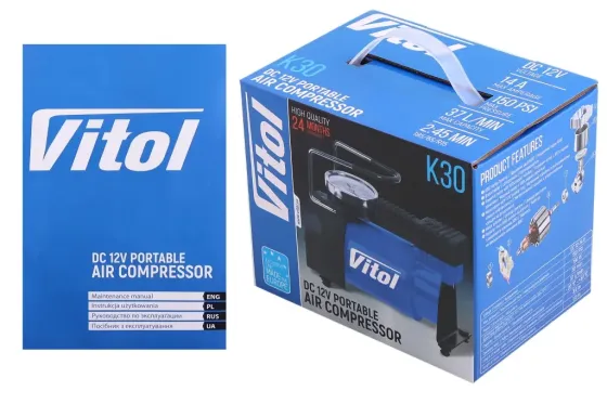 Компресор 190Вт/150psi/37л Vitol в прикур. Вінниця