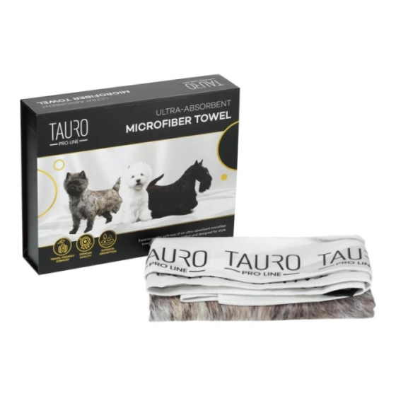 Tauro Pro Line Рушник з мікрофібри високопоглинальний з тер'єрами, 80 x 160 см Київ