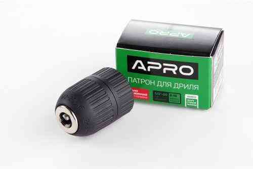 Патрон для дрели самозажимной 1/2-20, 2,0-13мм APRO Ровно