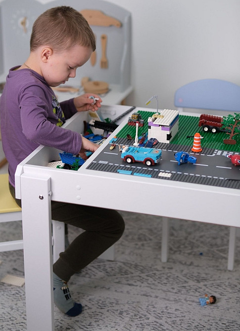 Дитячий ігровий столик лего lego пісочниця розвиваючий столярочка. Киев - изображение 5