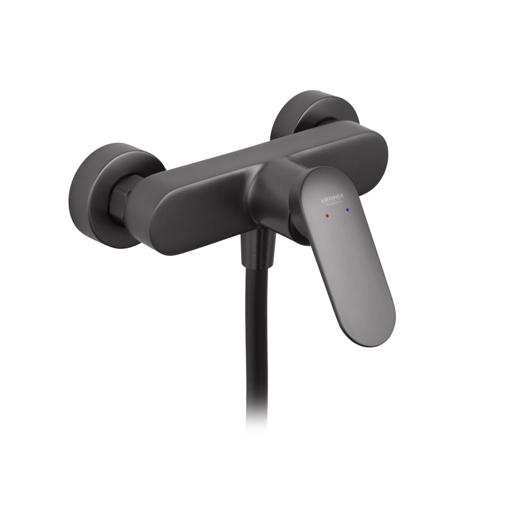 Смеситель для душа Kroner Element с душевым гарнитуром, графит Киев - изображение 2