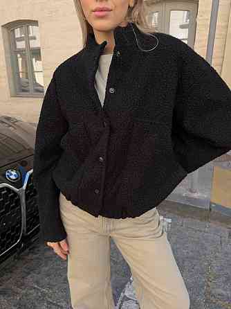 Женский стильный бомбер на кнопках кашемир барашек Одесса