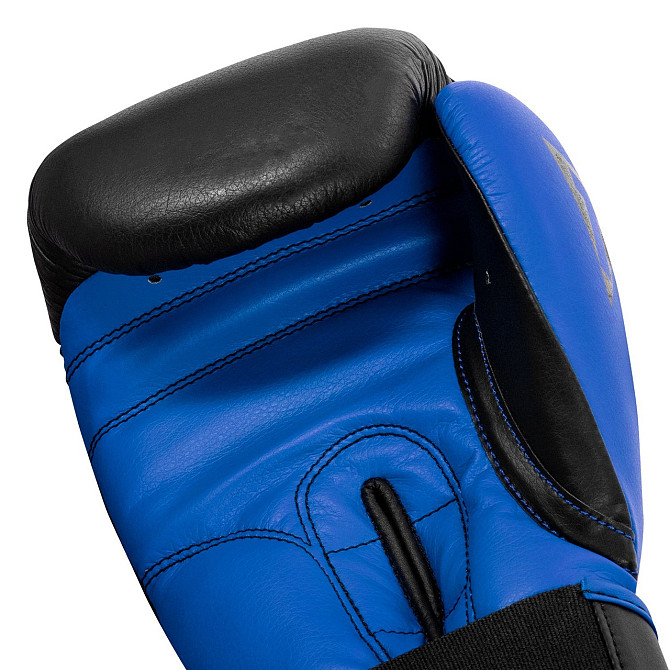 Боксерські рукавиці TITLE Boxing Dynamic Strike Black/Blue 12 oz (бинти 4м. у комплекті) Каменское - изображение 8