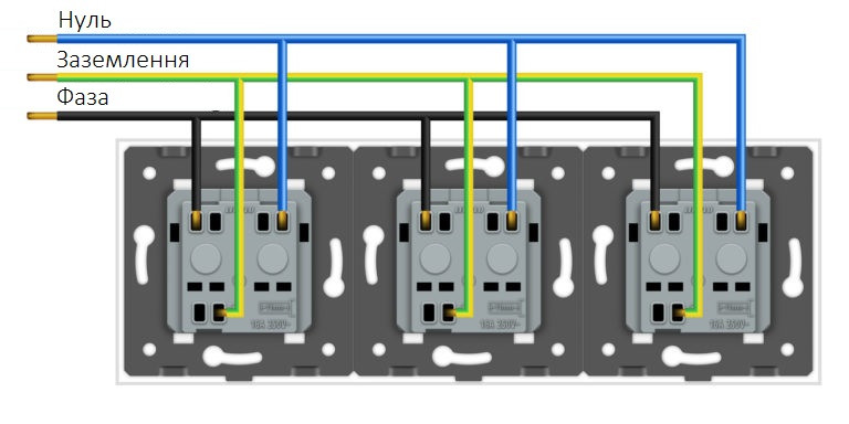 Потрійна електрична розетка з заземленням LIVOLO, золота, скляна рамка, шторки, 250В 16А (VL-C7C3EU-13) Коломыя - изображение 9