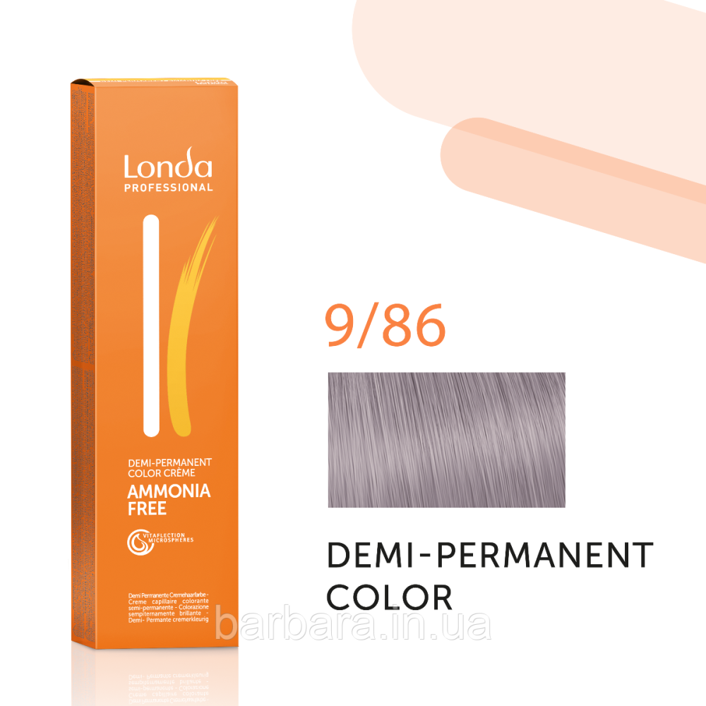 Тонуюча безаміачна фарба для волосся Londа Demi-Permanent Color 9/86 очень светлый блонд фиолетовый Киев - изображение 1