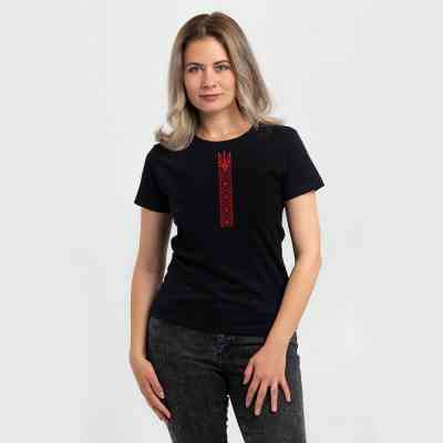 Футболка Sol's Regent Women Вишиванка стрічкою чорний XL (01825309/312XL) Вінниця