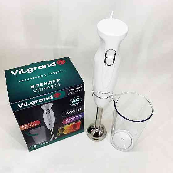Блендер для приготування соусів і десертів ViLgrand VBH4330 400 Вт, Занурювальні блендери для дому HE-67 Івано-Франківськ