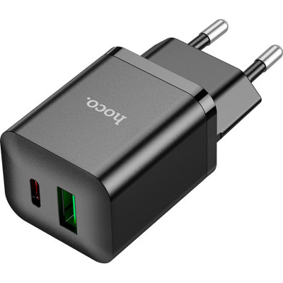 Зарядное устройство HOCO N28 Founder 1xUSB-C PD20W + 1xUSB QC3.0 Black (6931474783509) Винница - изображение 1