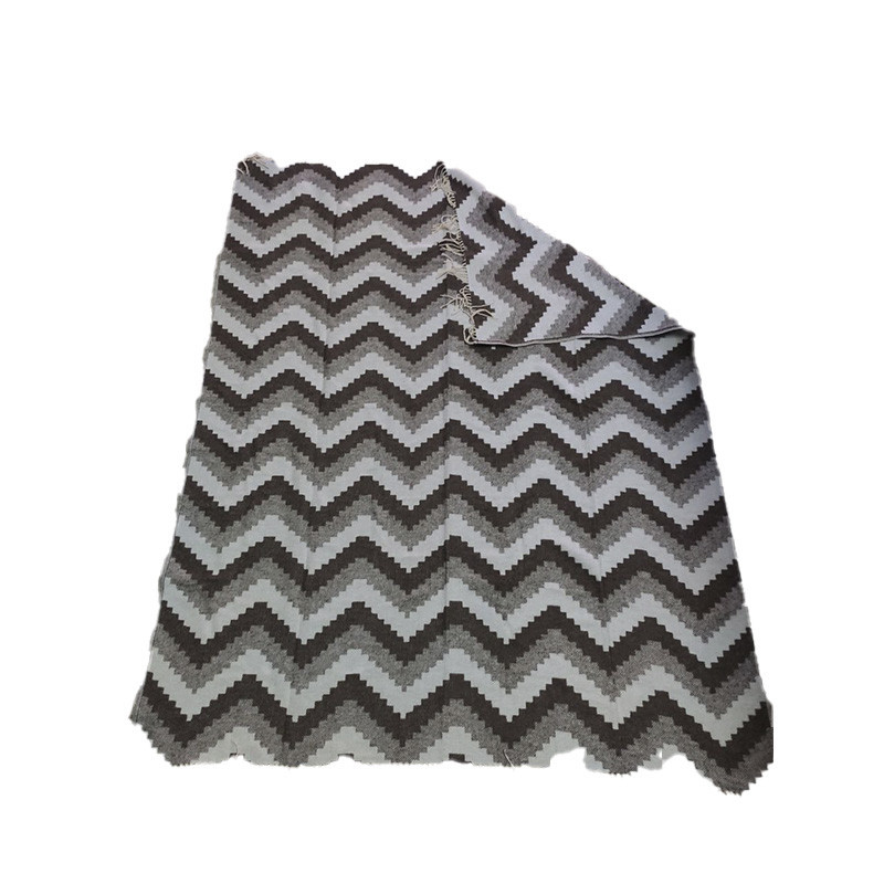 Плед бавовняний 140×200 коричневий зигзаг Киев - изображение 2