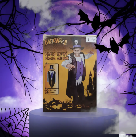 Костюм на Хелловін чоловічий Зомбі Пірат різнобарвний L Київ