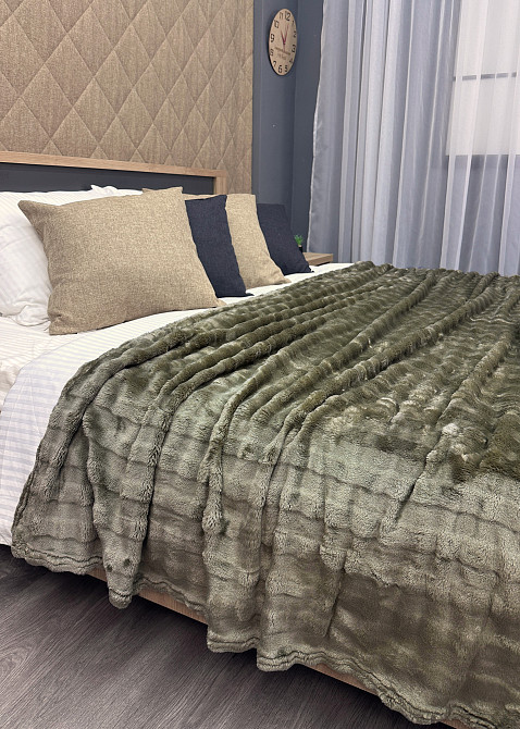 Плед-покривало 200х230 см (+-5см) Soft Night Хакі (87-131) Київ - фото 5