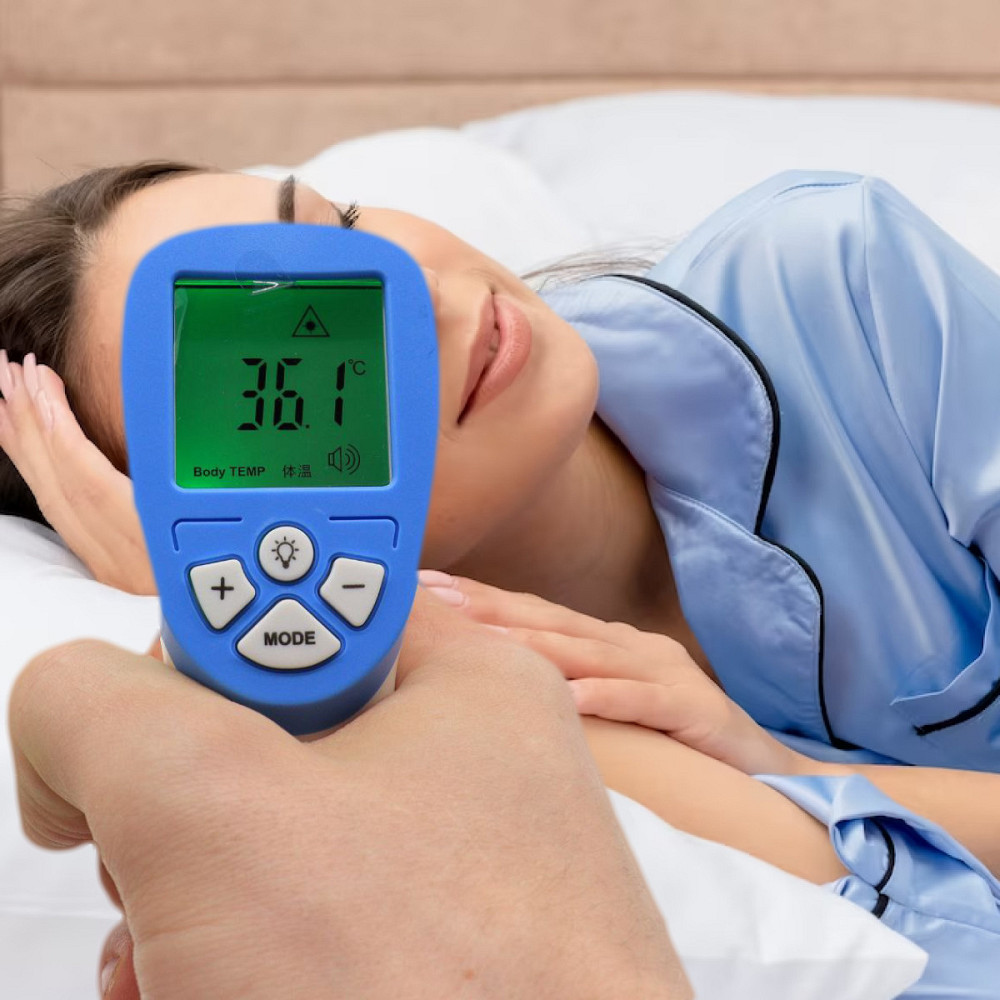 Безконтактний термометр + Подарунок Пульсоксиметр на палець SP2 / Електронний градусник для вимірювання температури Київ - фото 4