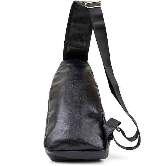 Сумка крос боді смарт зі шкірозамінника Чорна (Vintage) Київ