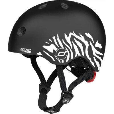 Шлем Scoot&Ride 45-51см, зебра, с фонариком (SR-181206-ZEBRA) Винница - изображение 1