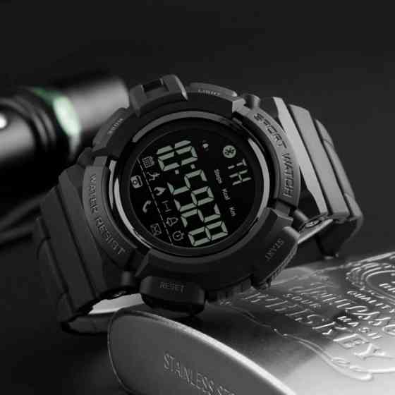 Спортивний смарт годинник Skmei 1245 Крокомір Bluetooth Чорні Вінниця