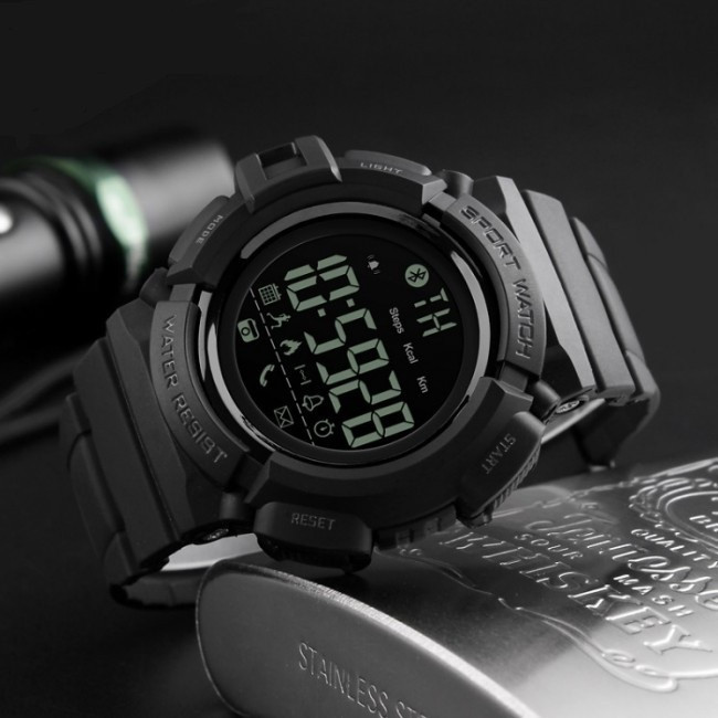 Спортивний смарт годинник Skmei 1245 Крокомір Bluetooth Чорні Вінниця - фото 1