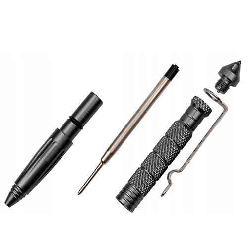 Многофункциональная ручка Multi-Tool из авиационного алюминия с заостренным концом и стеклобоем Киев