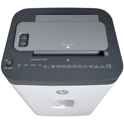 Знищувач документів HP OneShred Auto 200CC, A4, 80g х 13 листів, 4.3*12, 28 л., P-4 Винница - изображение 4