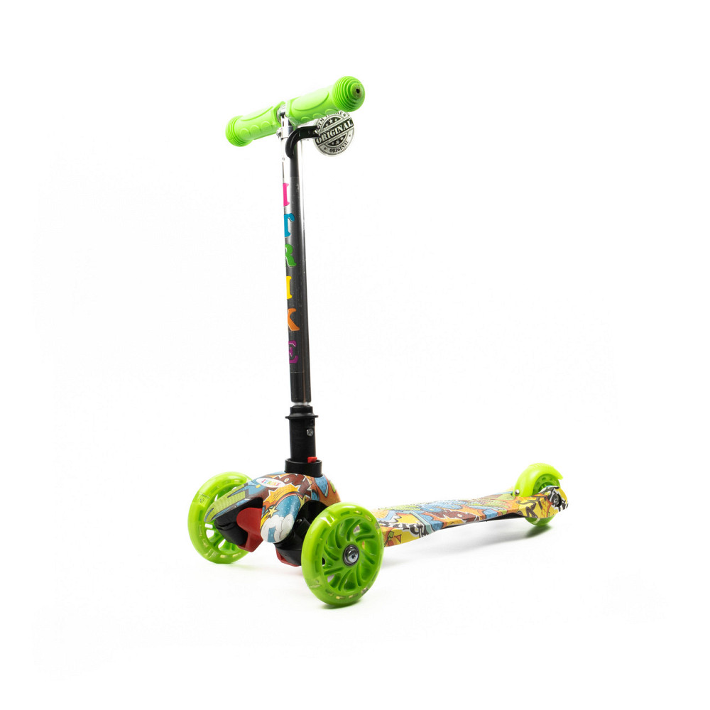 Самокат дитячий триколісний ITRIKE MINI BB 3-013-4-F-WP13 зі світними колесами, Салатовий Кам'янець-Подільський - фото 2