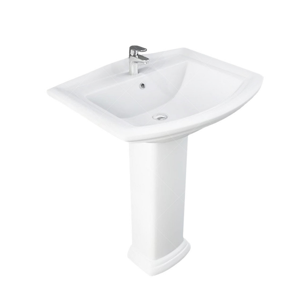 Раковина RAK Ceramics Washington комплект з ніжкою 650x210x505 мм (RAK0045) Білий Вінниця - фото 1