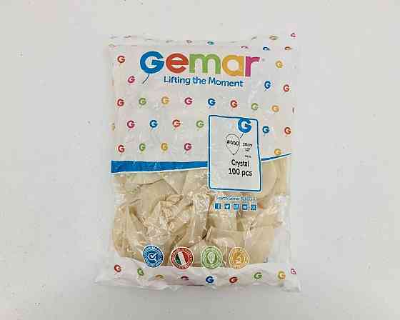 Повітряні кульки прозорі 12" (30 см) 100 шт Gemar (1 пач.) Харків