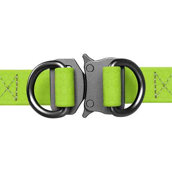 Шлея для собак водостійка WAUDOG Waterproof, з QR паспортом, металева пряжка-фастекс, Ш 15 мм, Дов 40-55 см салатовий Київ